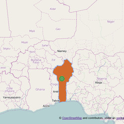 Map of  Benin  