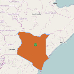 Map of  Kenya  