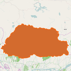 Map of bhutan