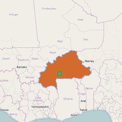Map of  Burkina Faso  