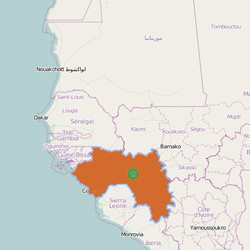 Map of  Guinea  