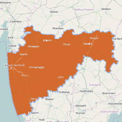 Map of  Maharashtra - India  