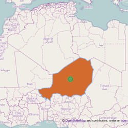 Map of  Niger  