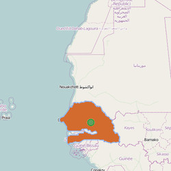 Map of  Senegal  