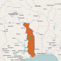 Map of  Togo  