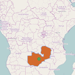 Map of  Zambia  